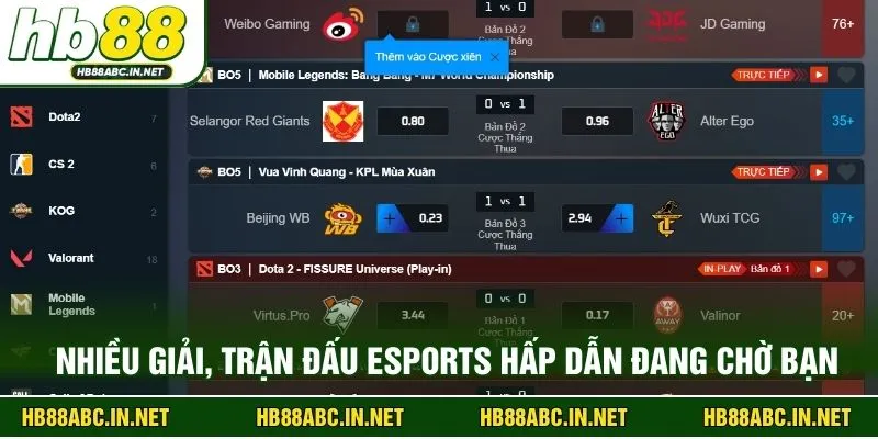 Nhiều giải, trận đấu esports hấp dẫn đang chờ bạn